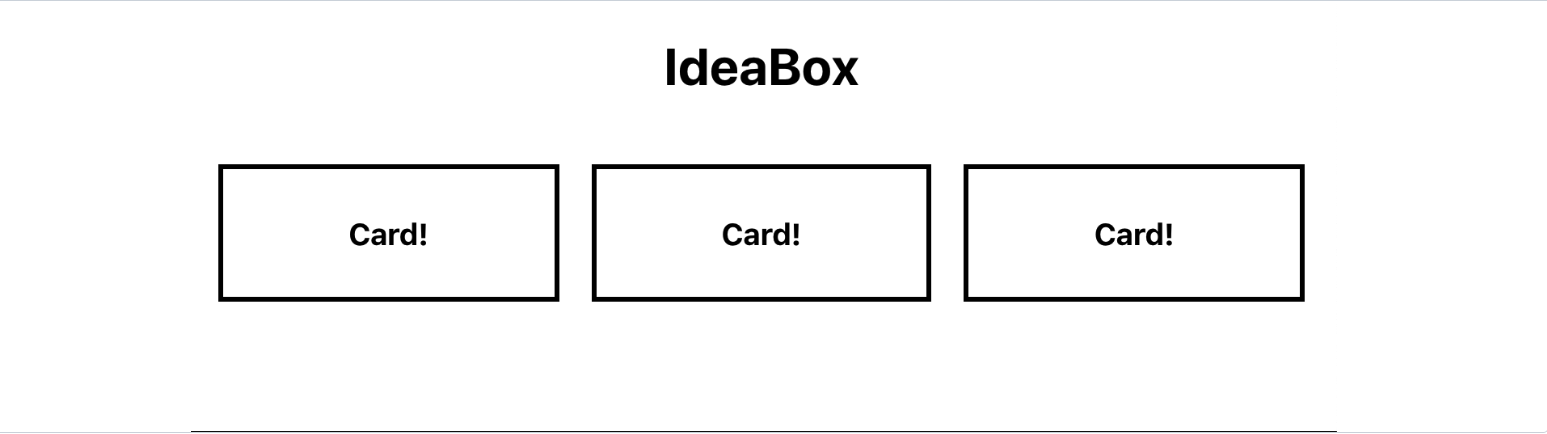 screenshot of IdeaBox so far