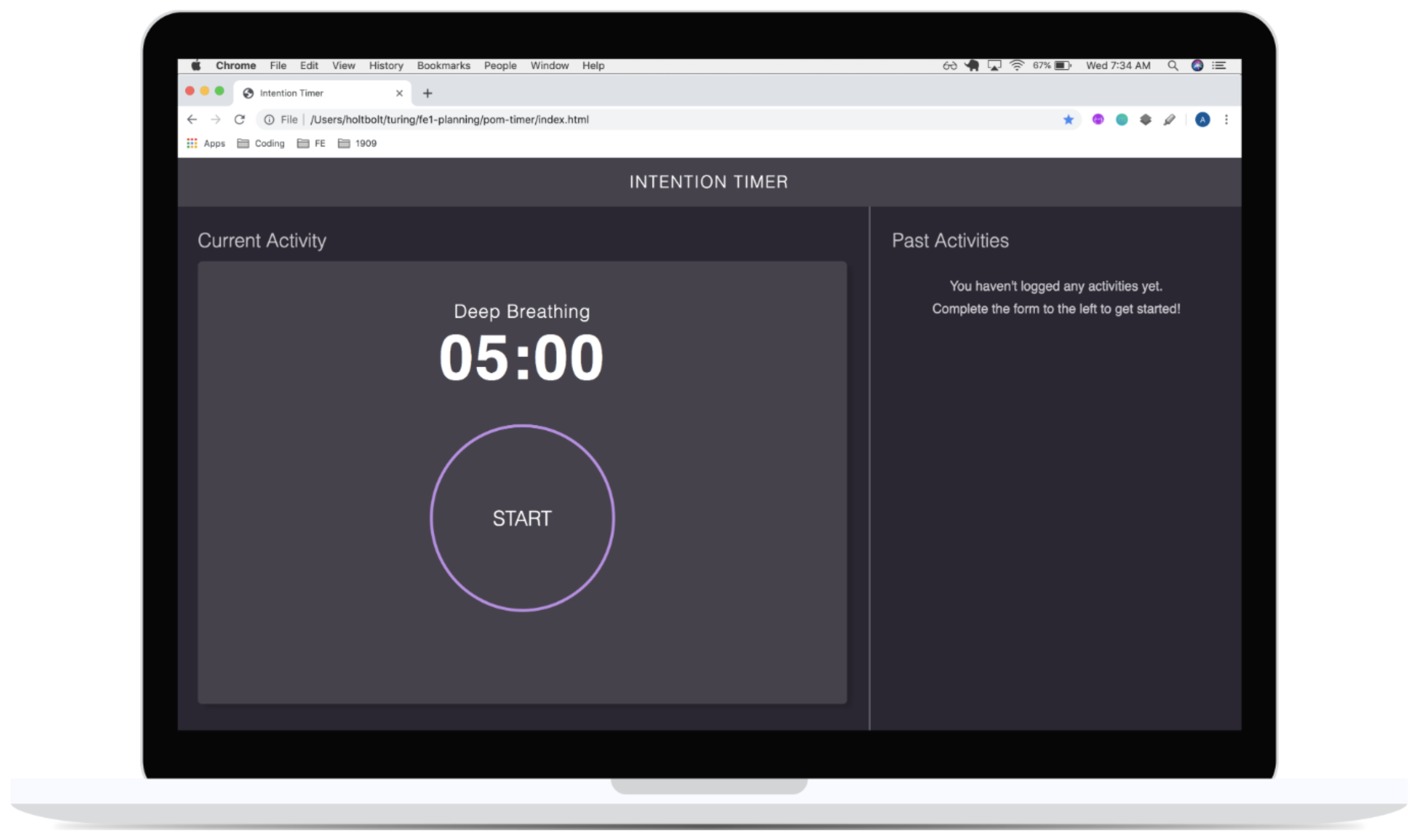 Timer Start Desktop